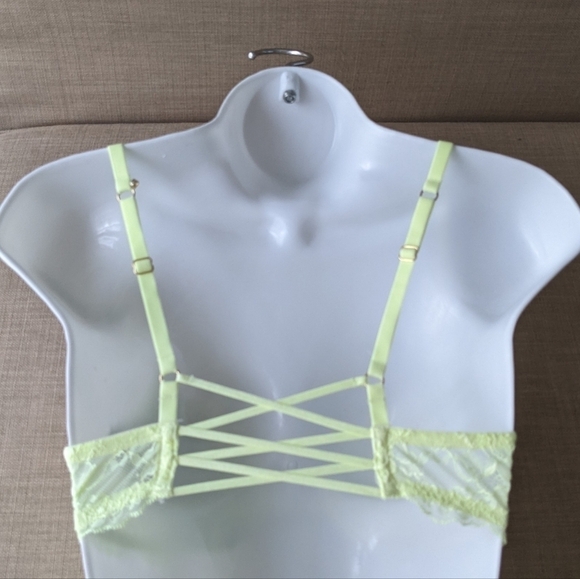 La senza Beyond Sexy front clip push up lime yellow bra size 34B C016 - Picture 3 of 8